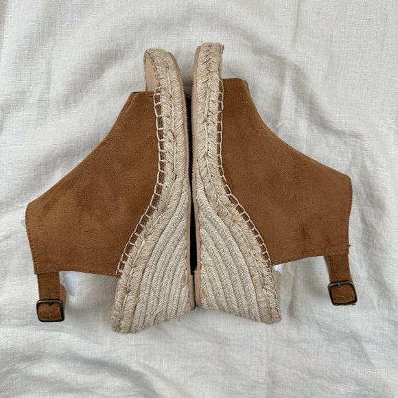 Gap Espadrille Braided Wedge Heel Open Peep Toe Summer Shoe Size 9 - Picture 6 of 10